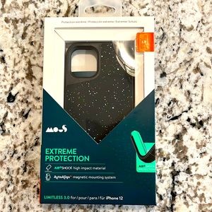 Mous Iphone 12 white speckle phone case